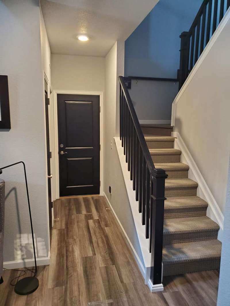 Interior Stair Railing and doors painting