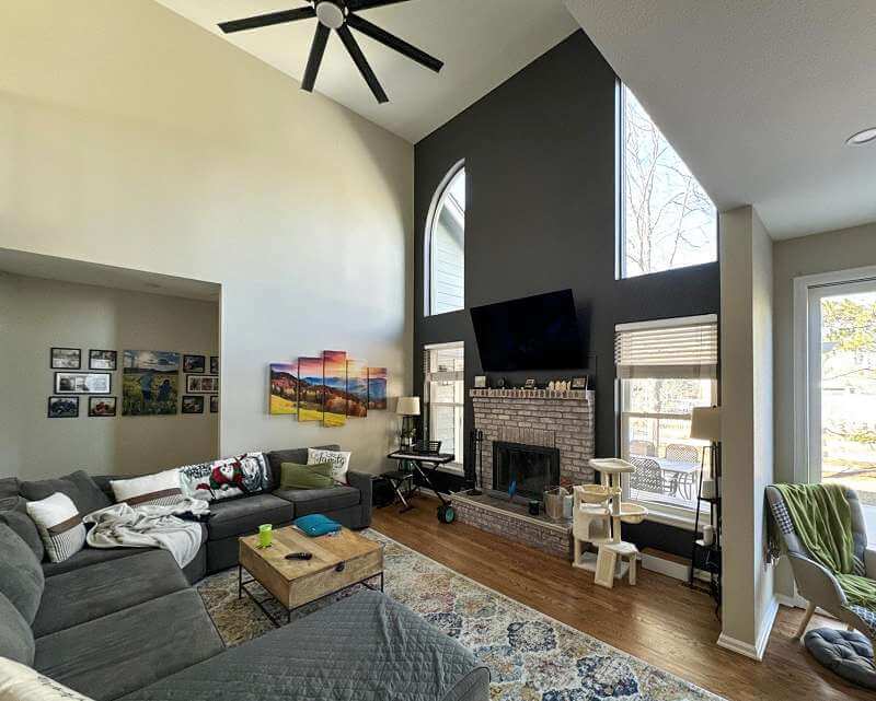 Interior House Painting Tall Ceilings Livingroom